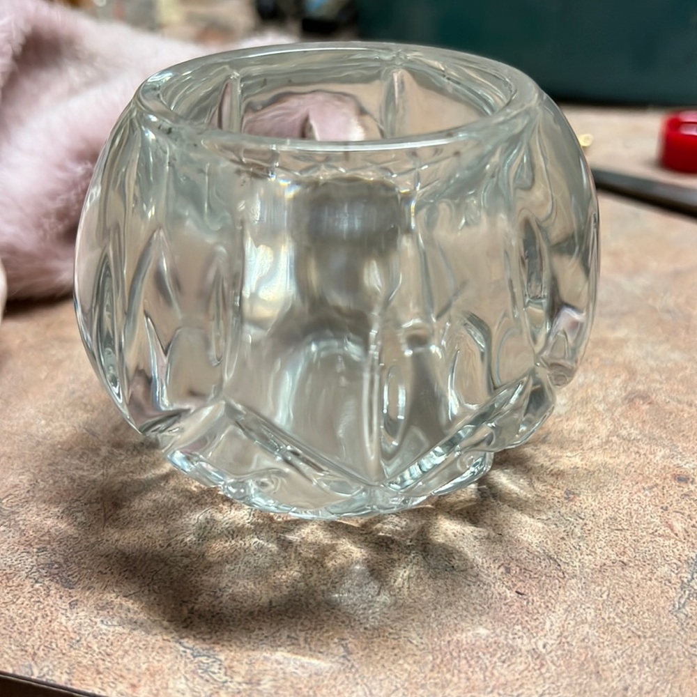 Vintage Clear Glass Tea Light Candle Votive